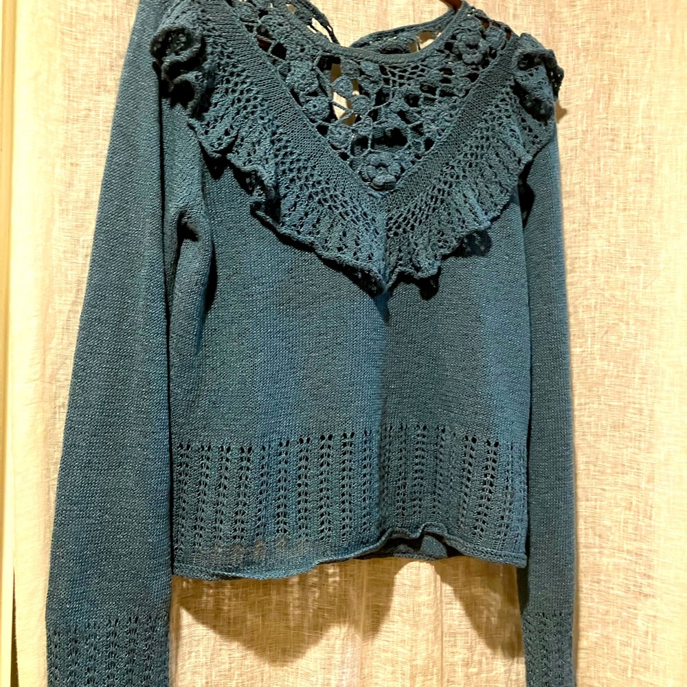 Free People Embroidered Sweater